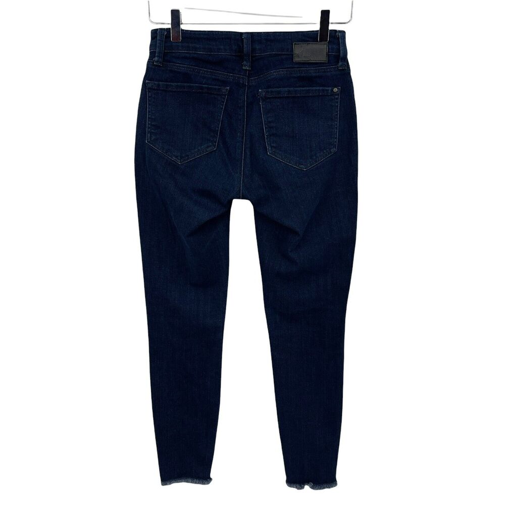Mavi Adrianna Ankle Mid Rise Super Skinny Raw Hem Jeans Size 25 Dark Wash - Picture 3 of 11